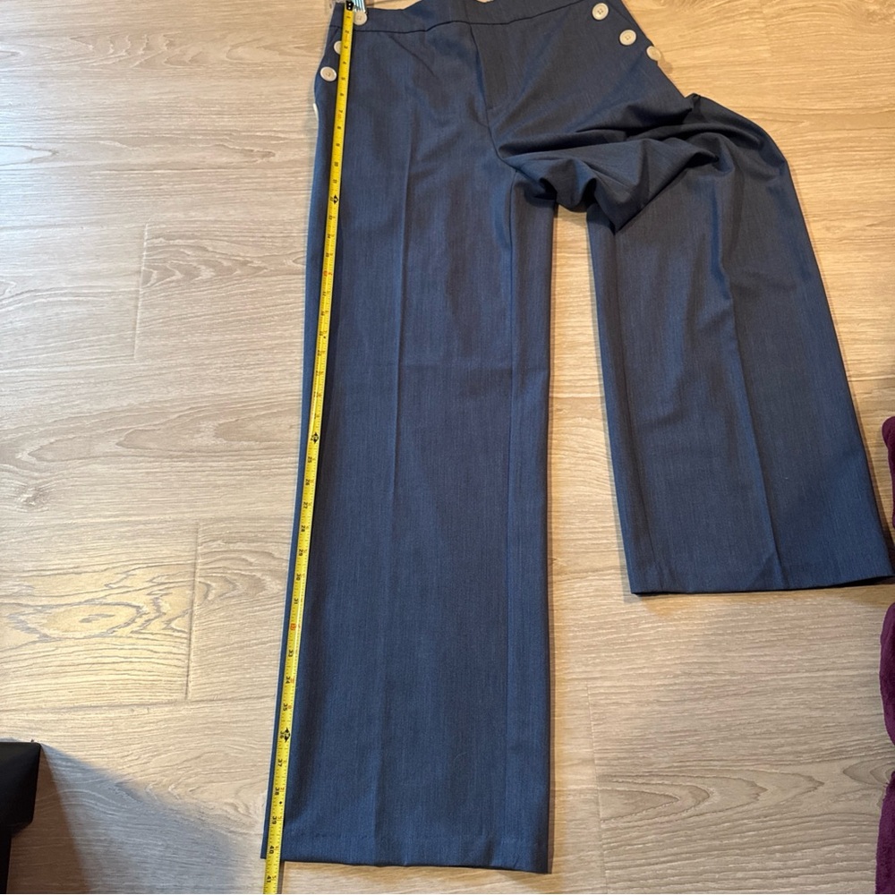 Blue Dress Pants W/Front Detail by Haver and Blair Sz S - Picture 7 of 10